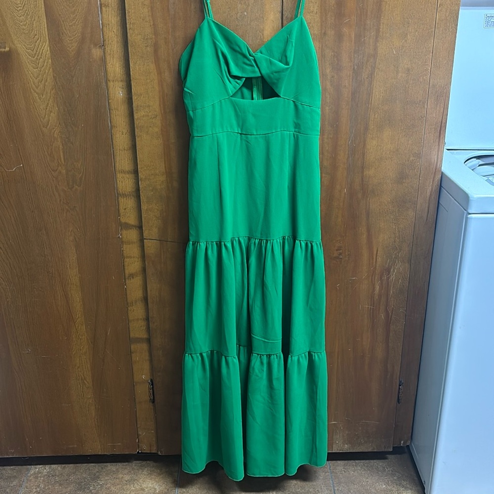 Green tiered maxi dress!